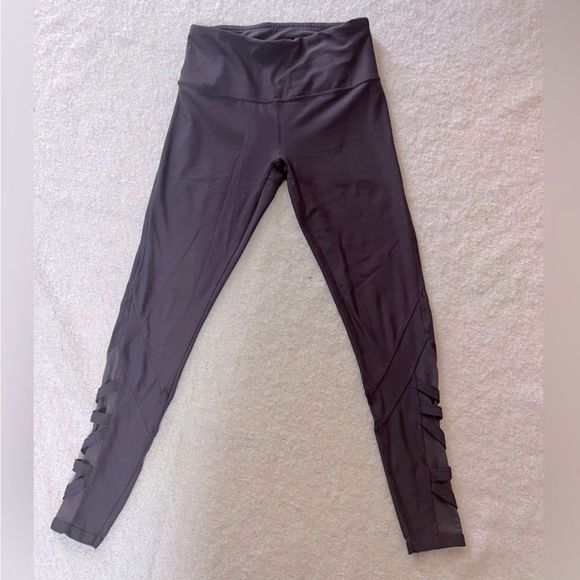 RBX Live Life Active Legging - Plum- Cutouts over netting at calves- Size S/P - Picture 1 of 6